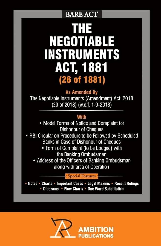 Negotiable Instruments Act, 1881 (Bare Act)
