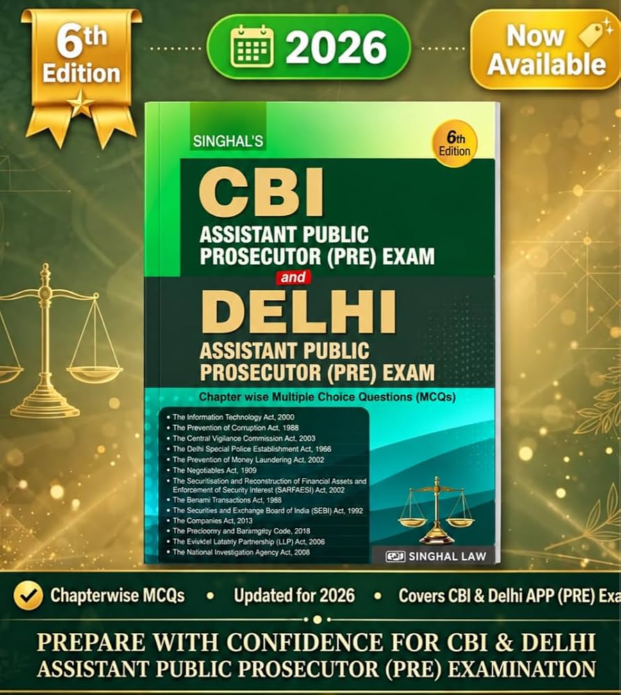 CBI/Delhi Assistant Public Prosecutor (Pre. Exams) Chapter Wise Multiple Choice Questions