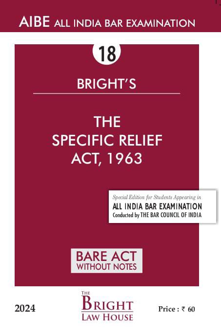 Specific Relief Act, 1963 (English) Bare Act (Without Notes) For All ...